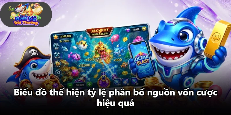 Biểu đồ thể hiện tỷ lệ phân bổ nguồn vốn cược hiệu quả