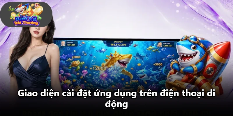 Giao diện cài đặt ứng dụng trên điện thoại di động